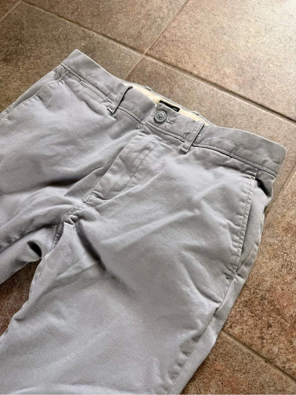 J. Crew Men's Light Graphite Straight-fit Stretch Chino Pants 30x30